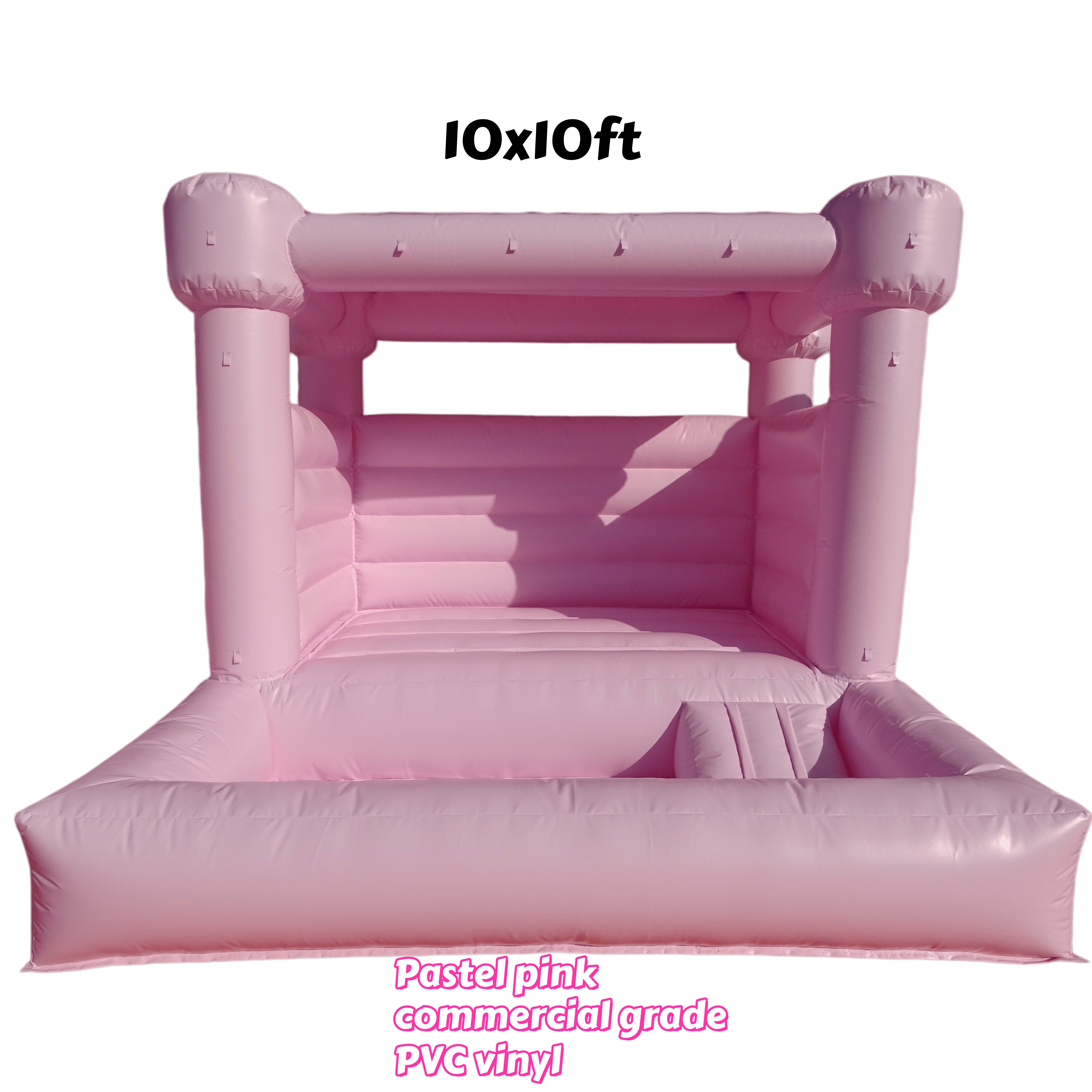pastel pink bounce house commercial PVC on promotion