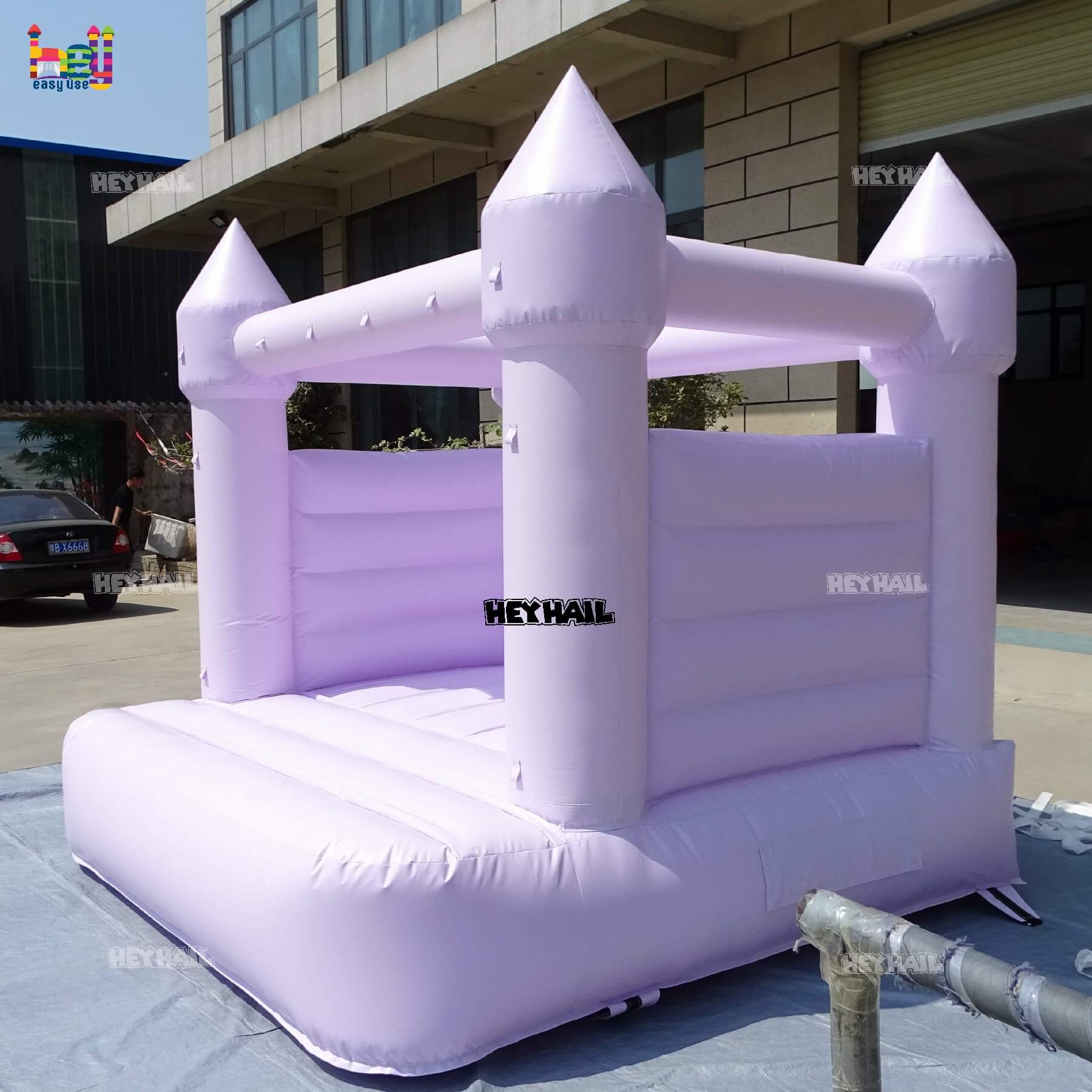 commercial popular design of inflatable lilac bounce house 