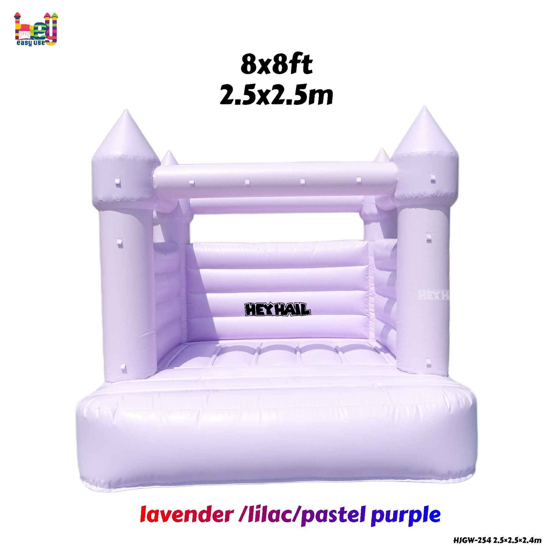 commercial popular design of inflatable lilac bounce house 