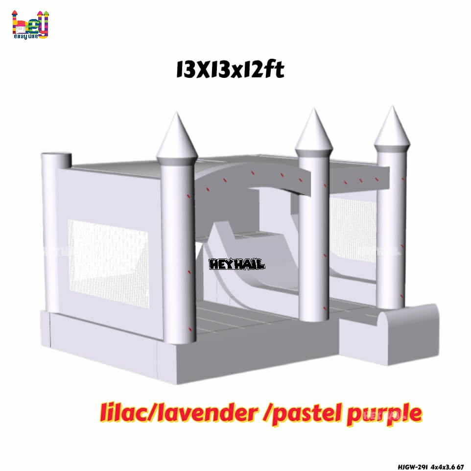 popular design of lavender purple bounce house with slide