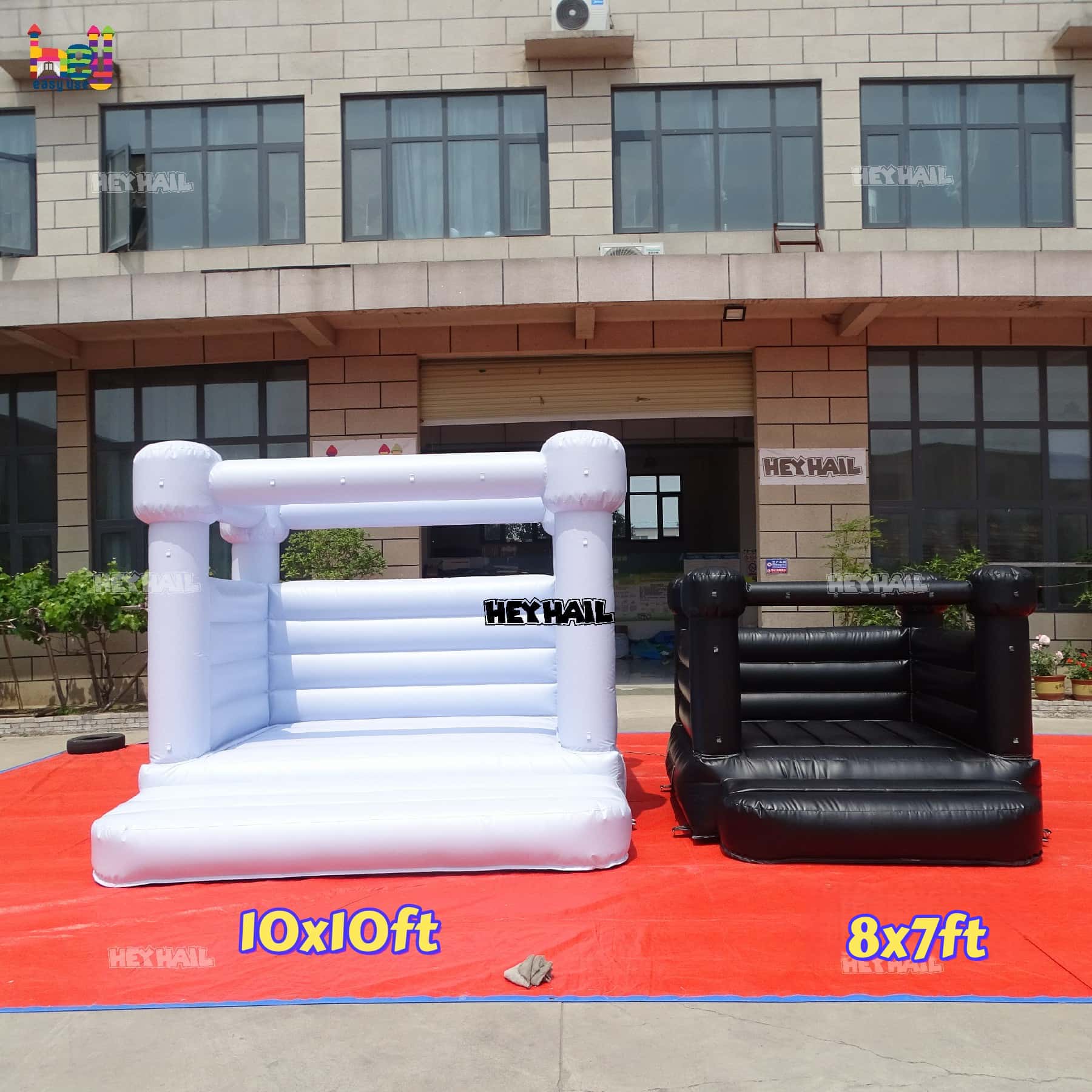 inflatable pastel blue bounce house commercial PVC