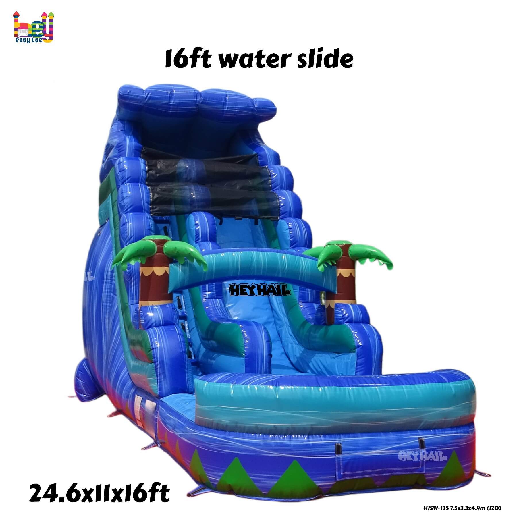 inflatable 16ft water slide commercial PVC on sale