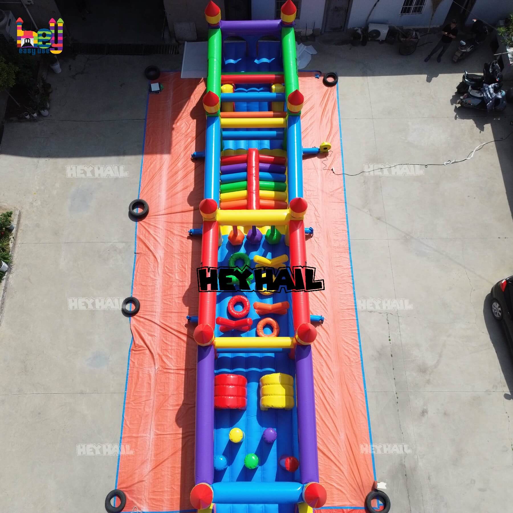 commercial outdoor inflatable obstacle course on sale
