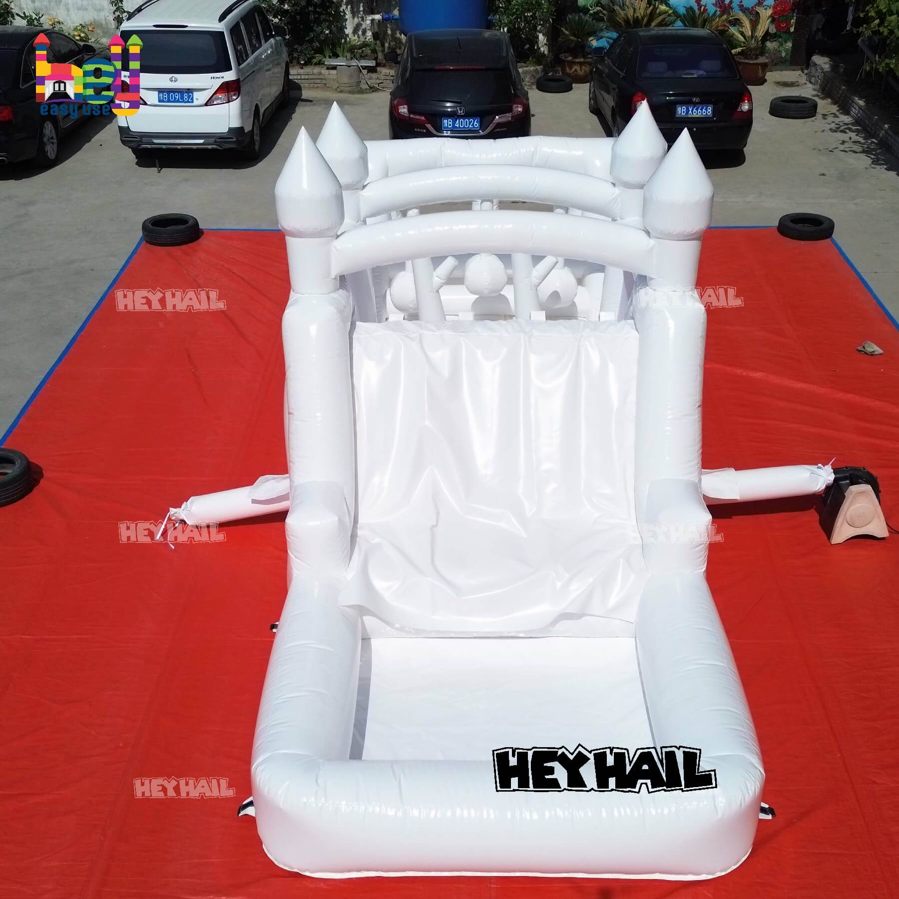 popular inflatable white obstacle bounce house on sale