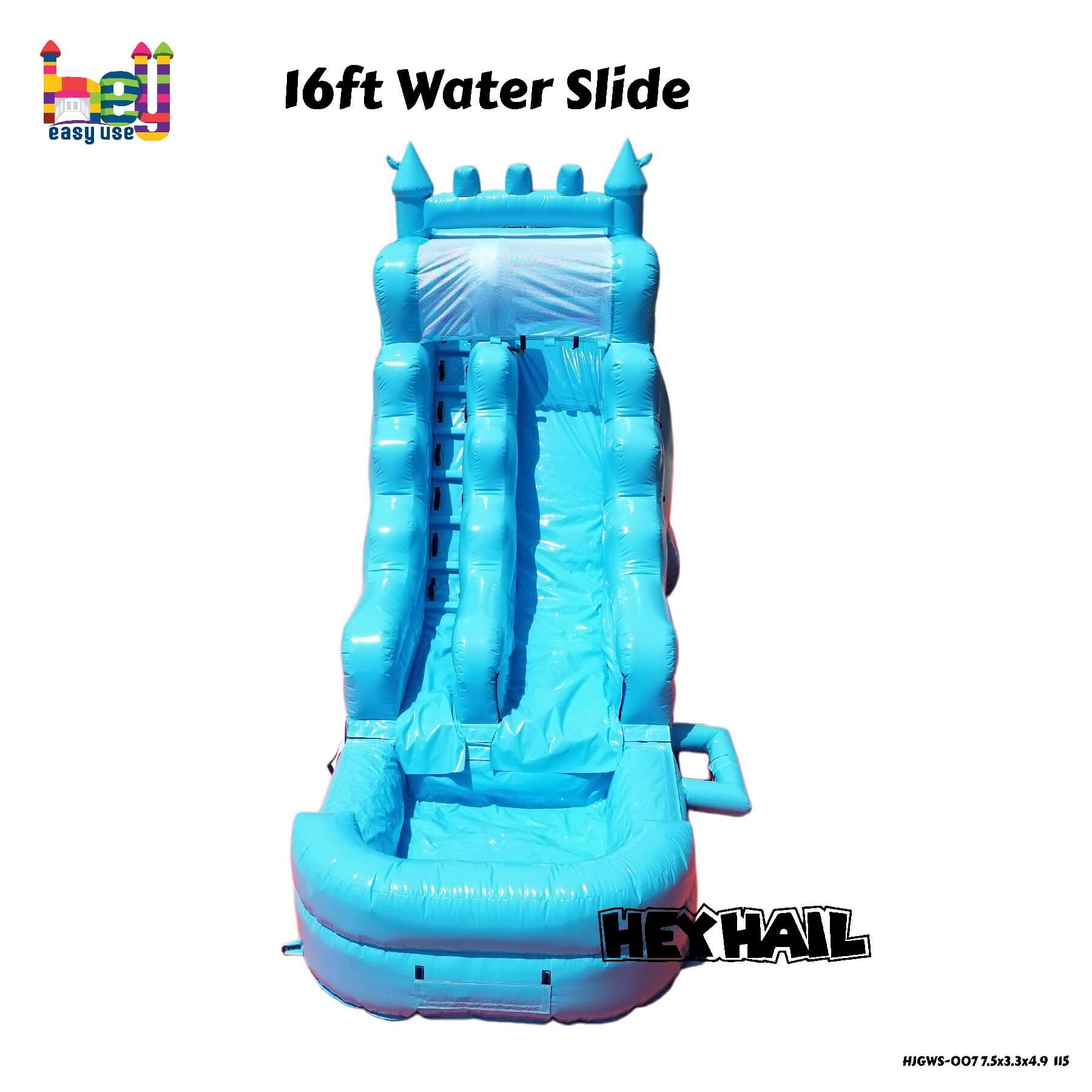popular inflatable pastel blue16ft water slide on sale