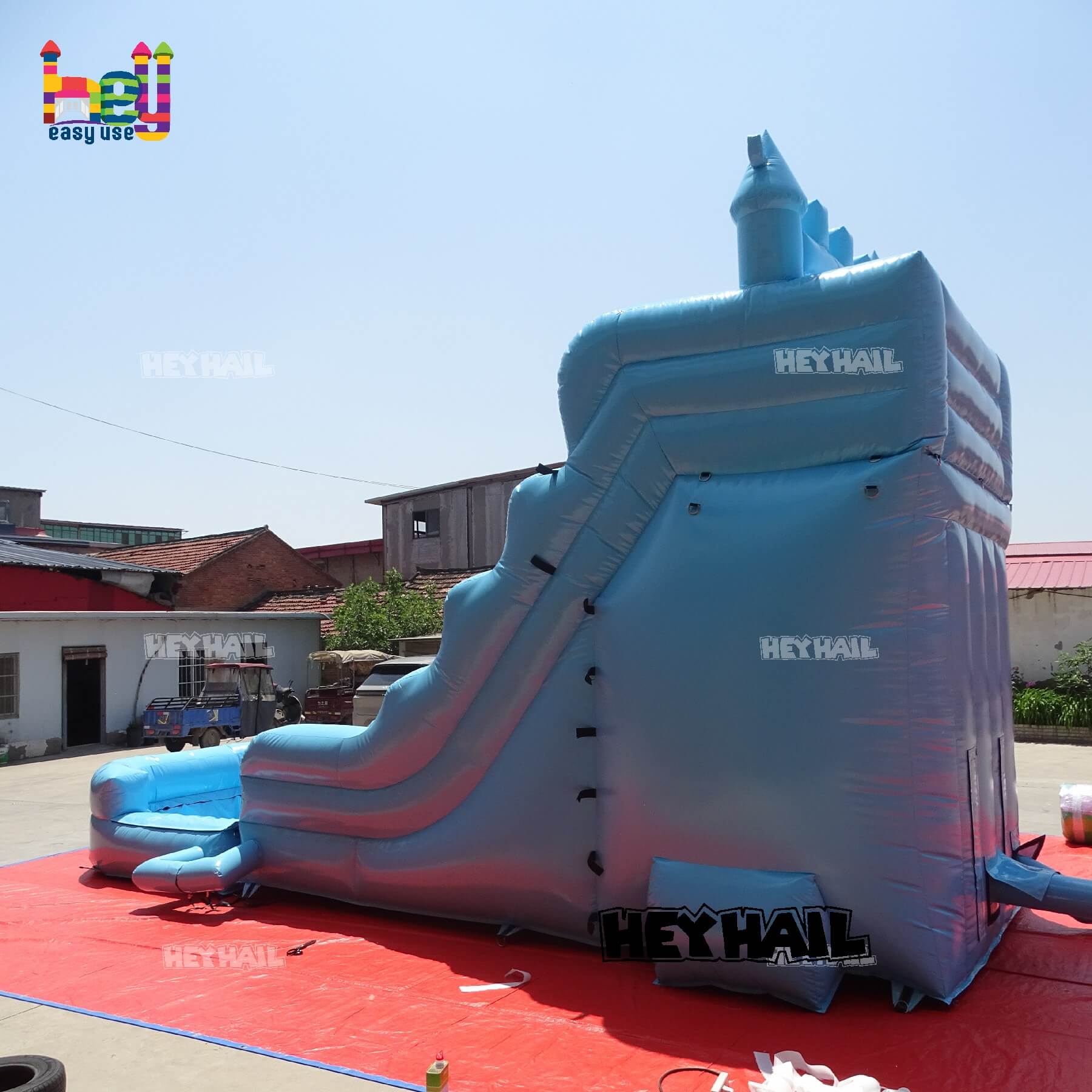 popular inflatable pastel blue16ft water slide on sale