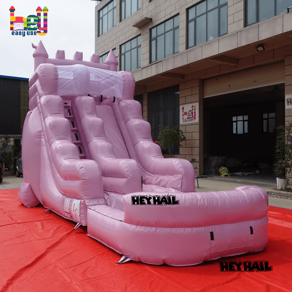 pastel color 16ft water slide on promotion