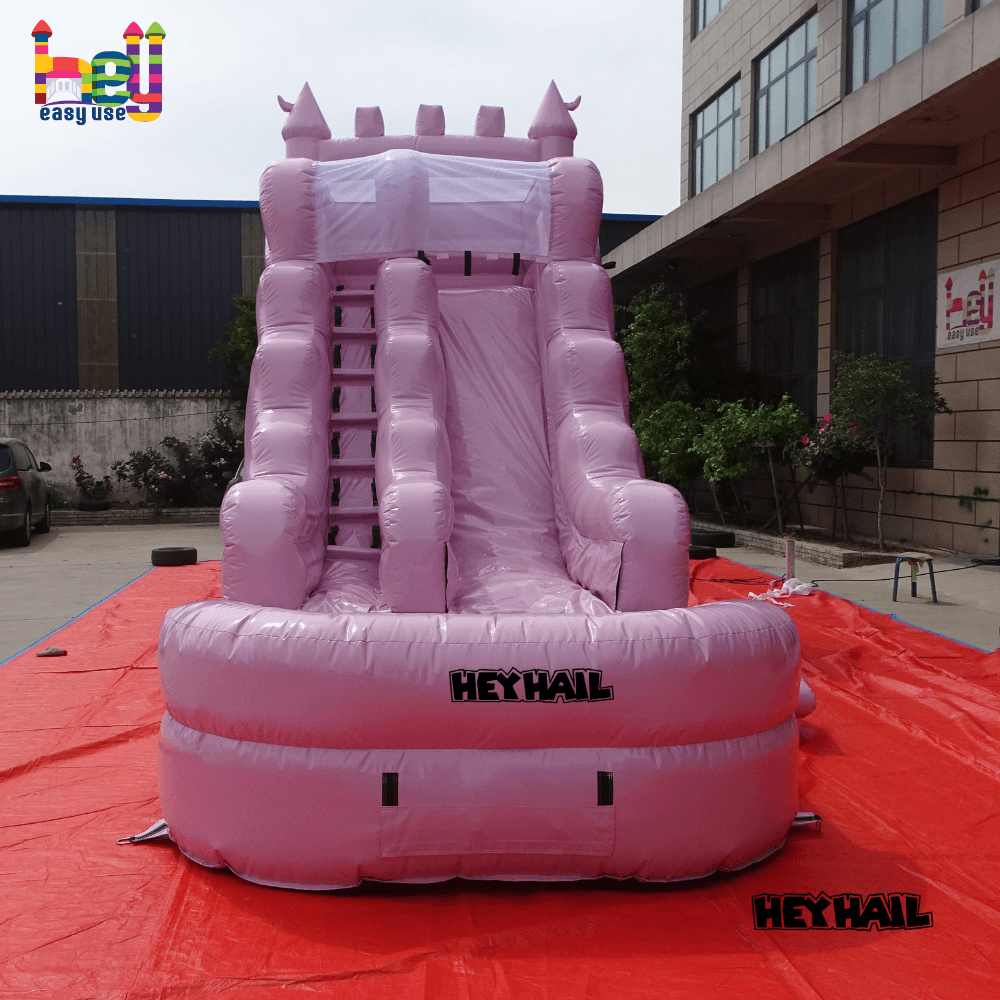 pastel color 16ft water slide on promotion