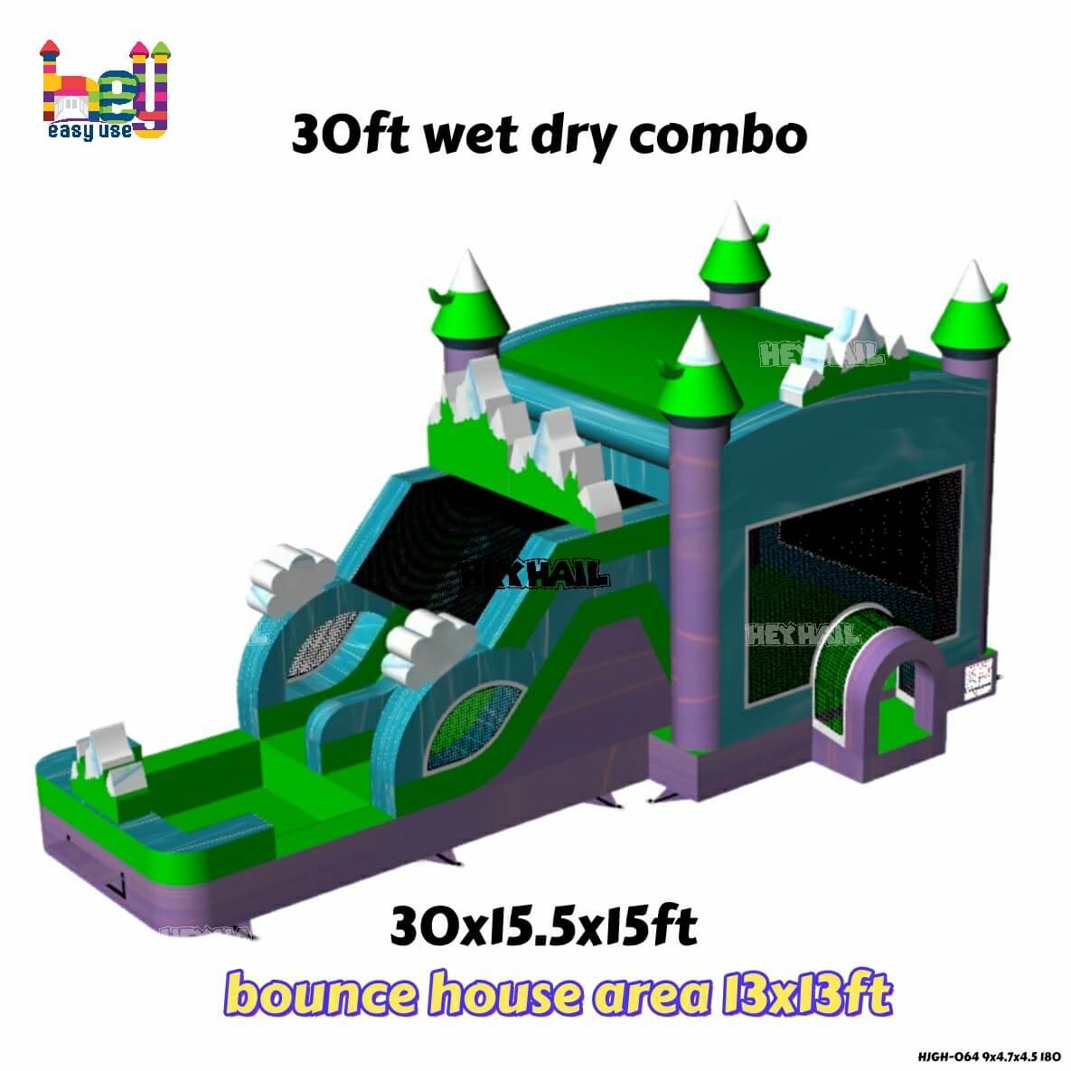 inflatable 30ft wet dry combo for outdoor occasions