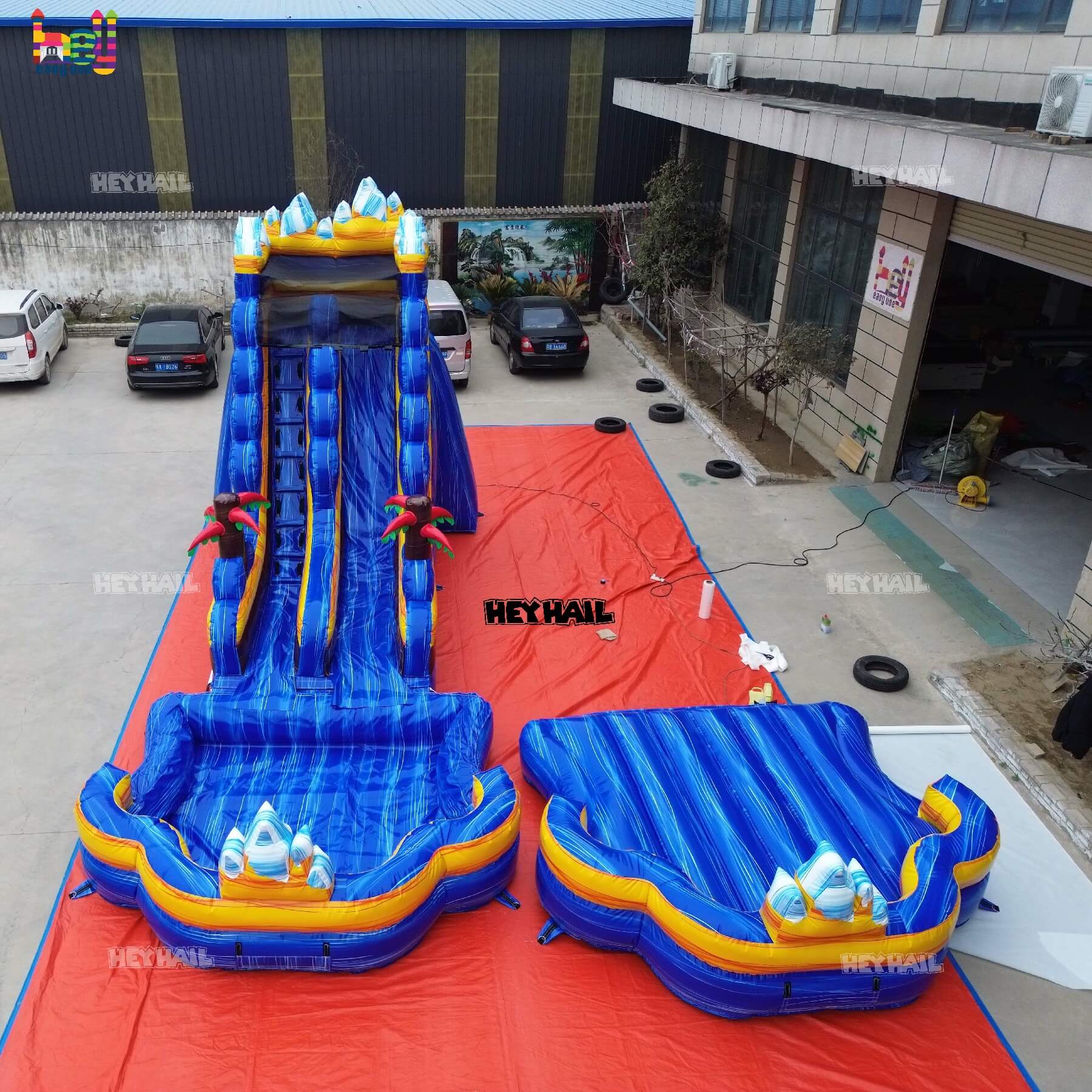 inflatable commercial PVC 18ft water slide on sale