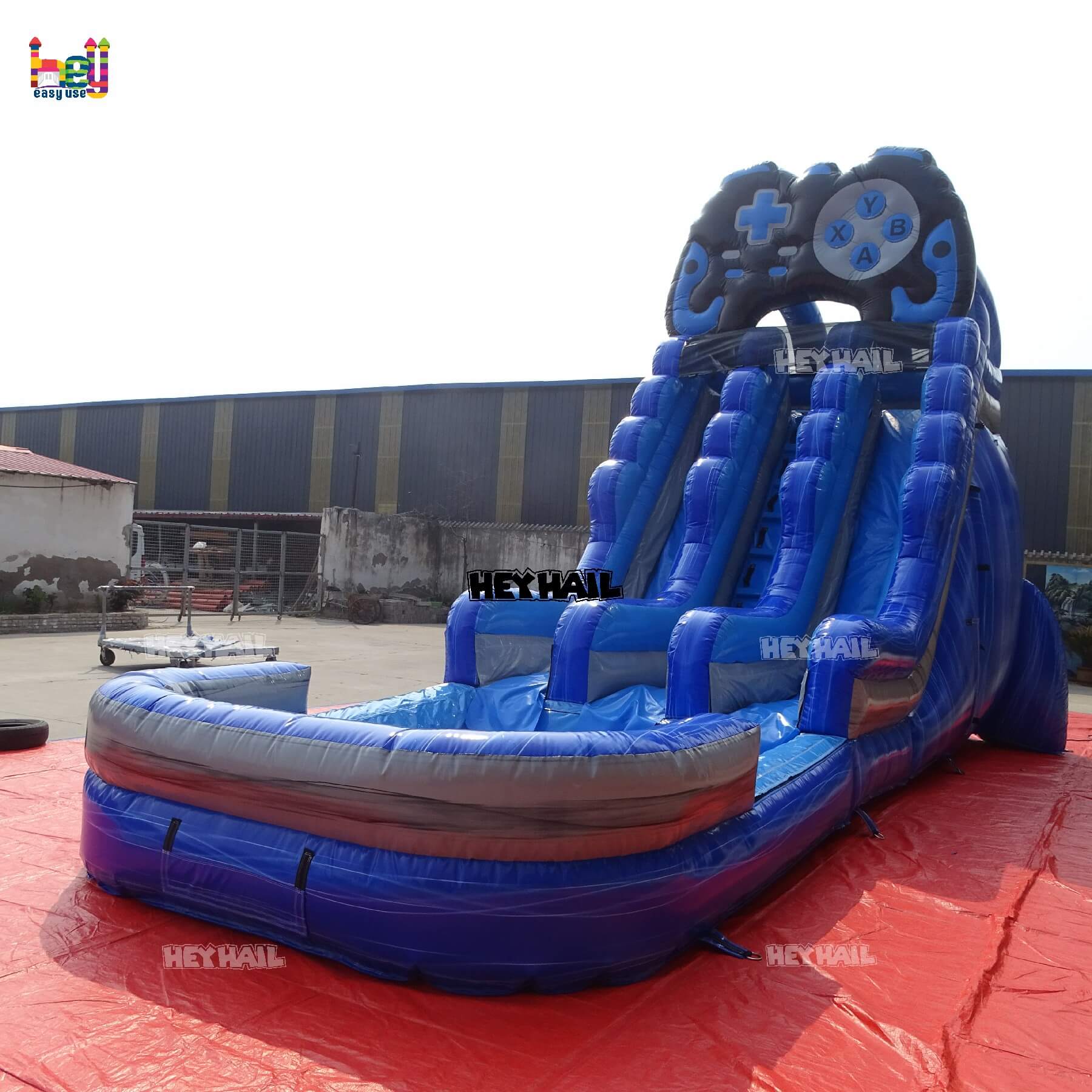 20ft dual lane water slide inflatable on sale