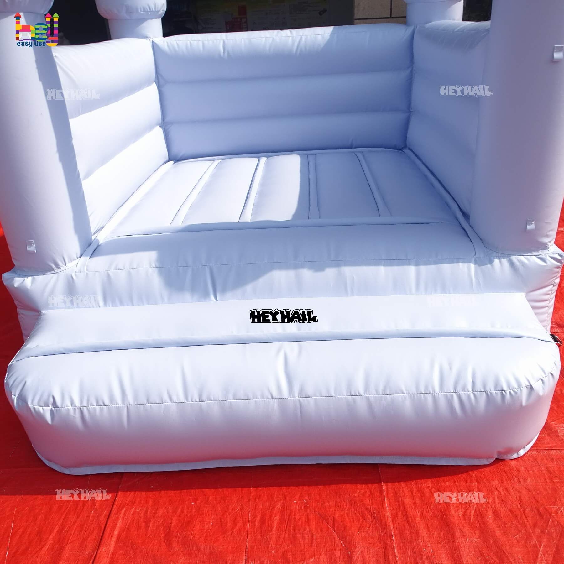 light pastel blue bounce house inflatable for sale