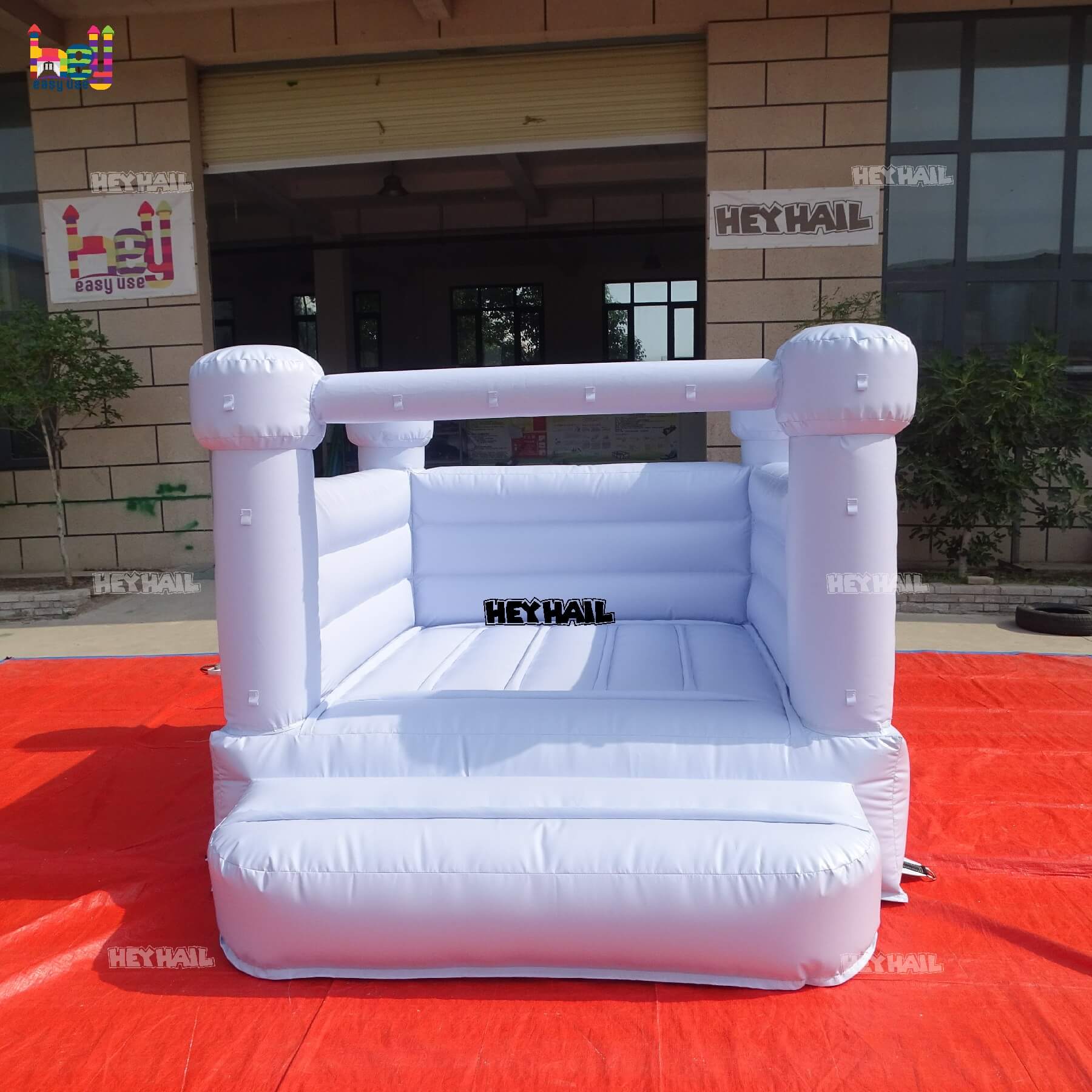 light pastel blue bounce house inflatable for sale