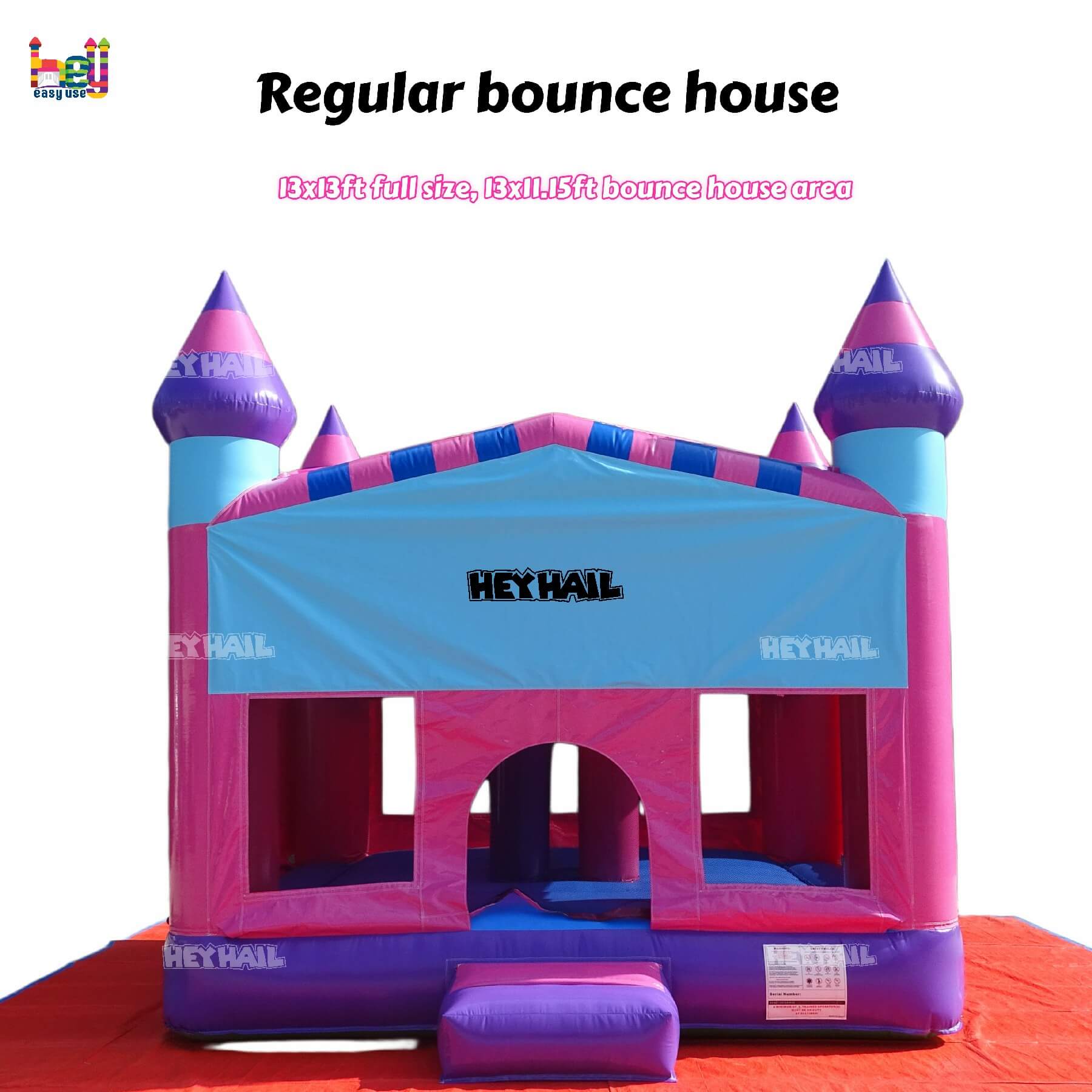 outdoor commercial grade PVC inflatable regular bounce house 