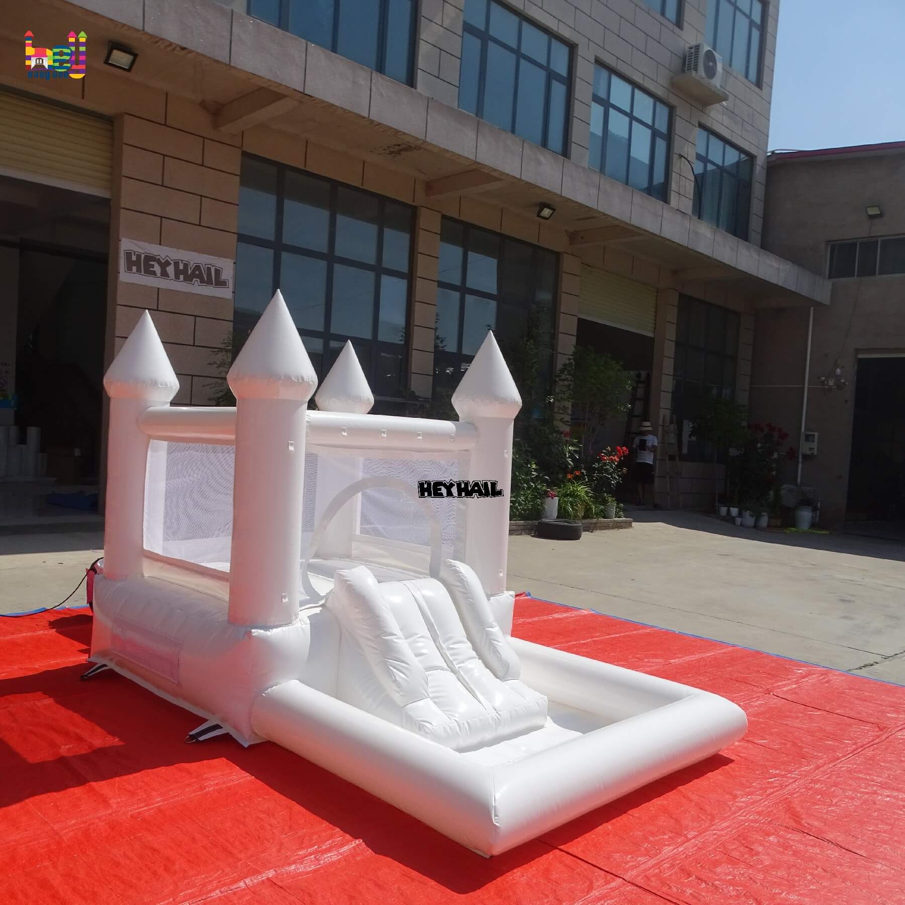 hot sale inflatable bounce house with slide and ball pit