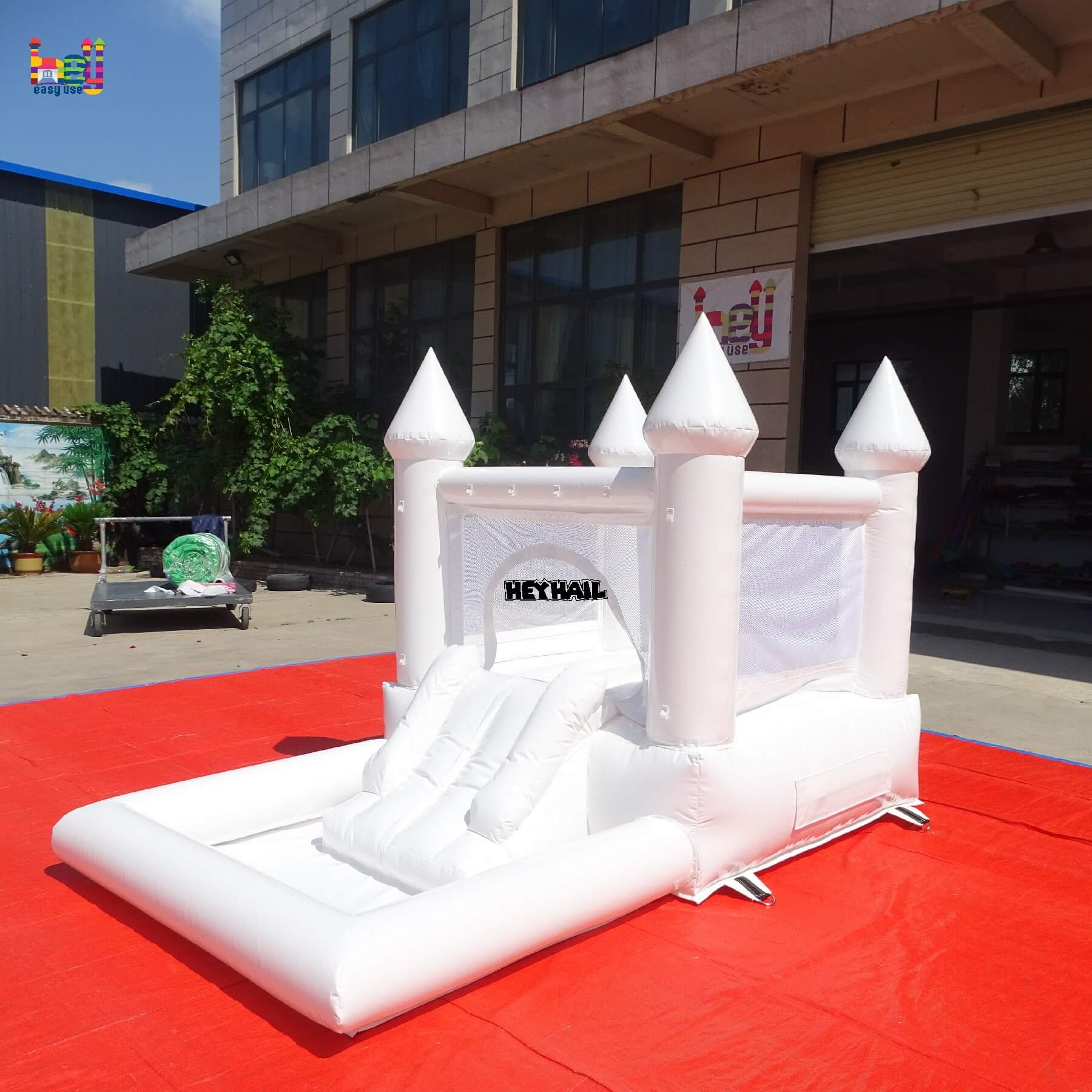 hot sale inflatable bounce house with slide and ball pit