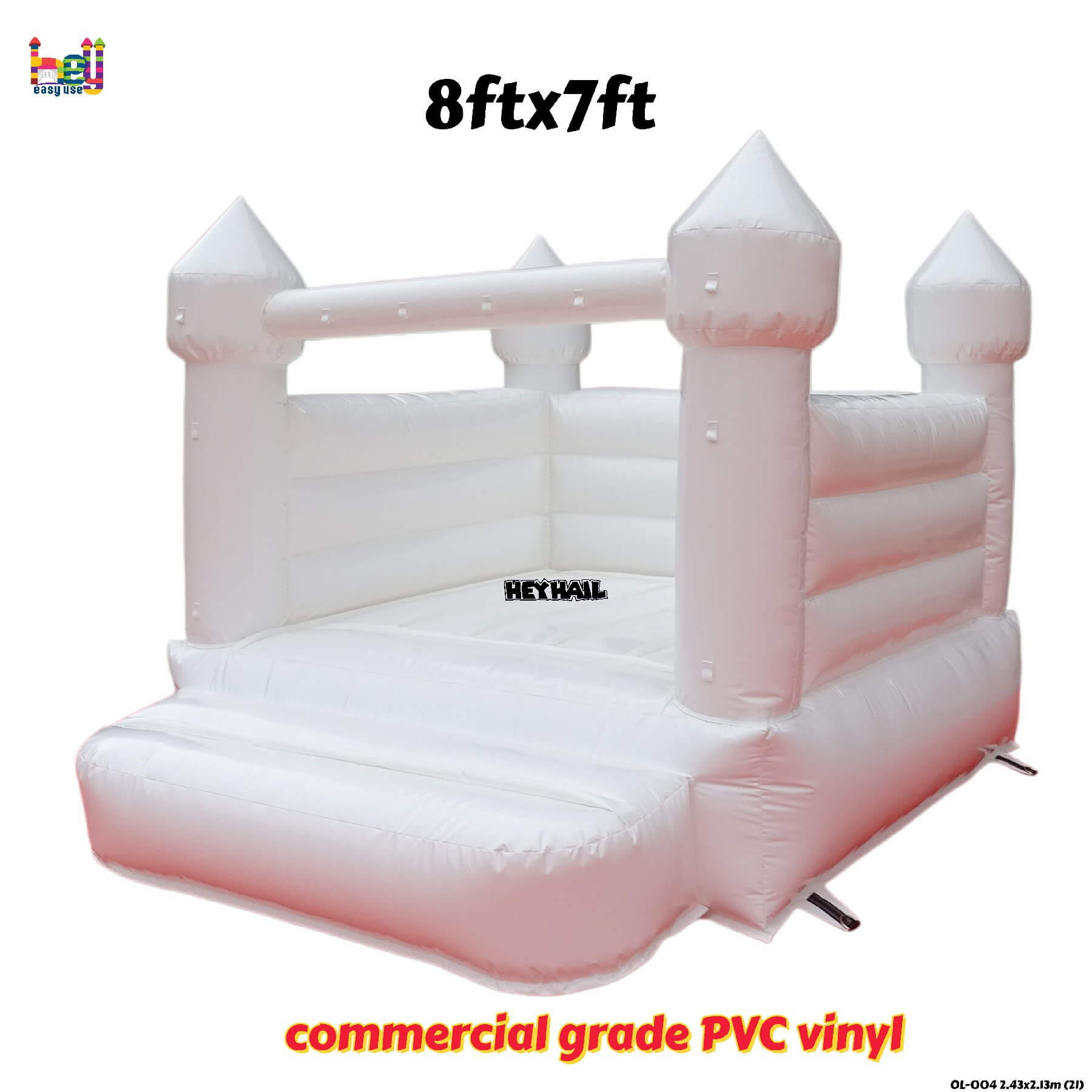 pure white inflatable bounce house on promotion