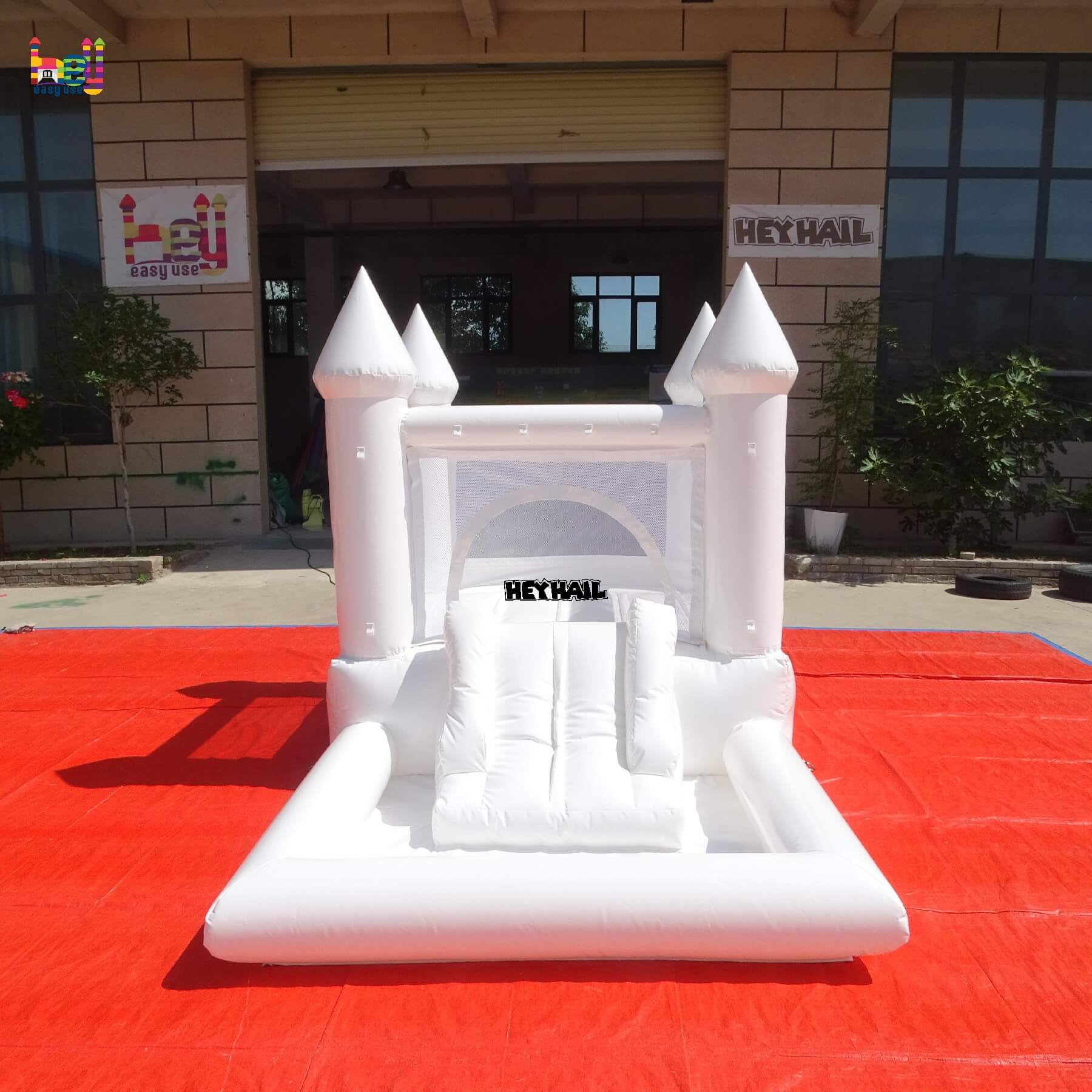 hot sale inflatable bounce house with slide and ball pit