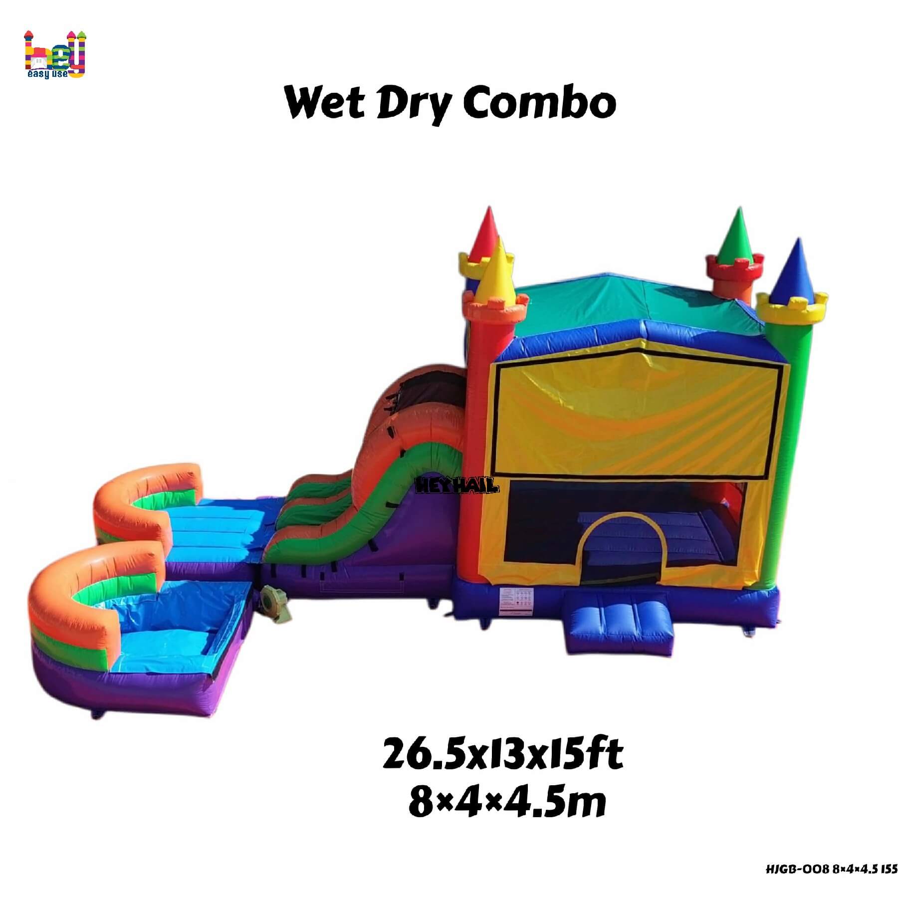 Popular inflatable wet dry combo commercial PVC