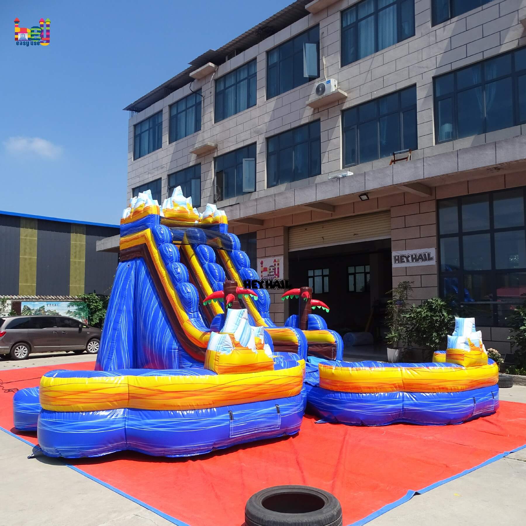 commercial inflatable 18ft water slide for summer fun
