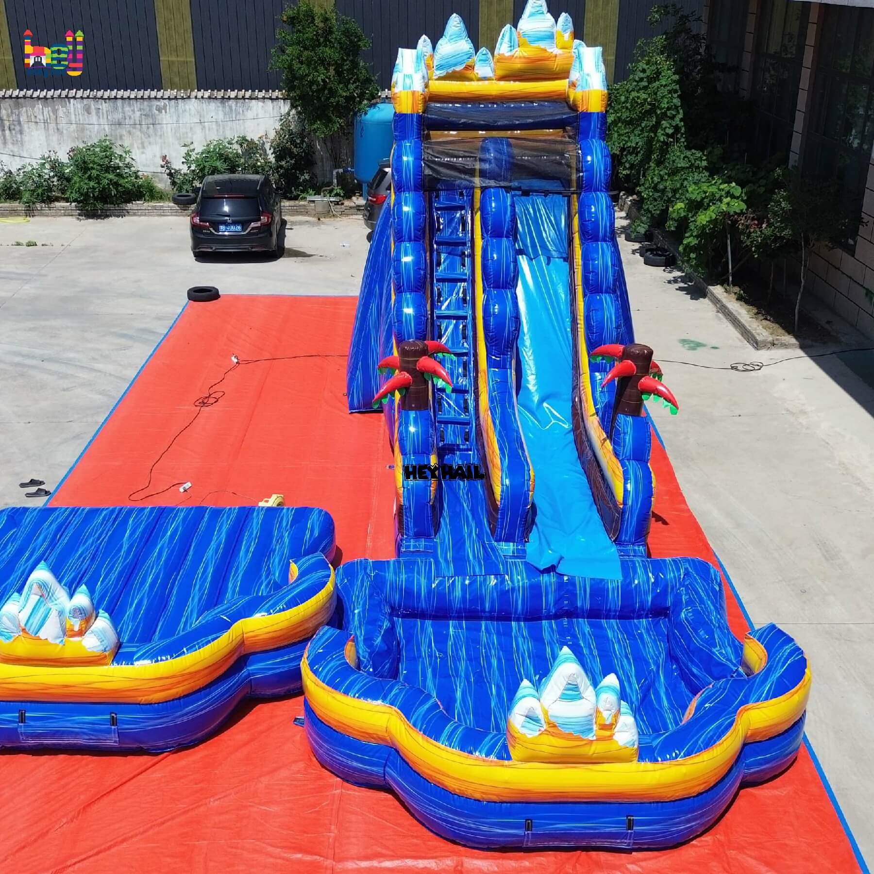 commercial inflatable 18ft water slide for summer fun