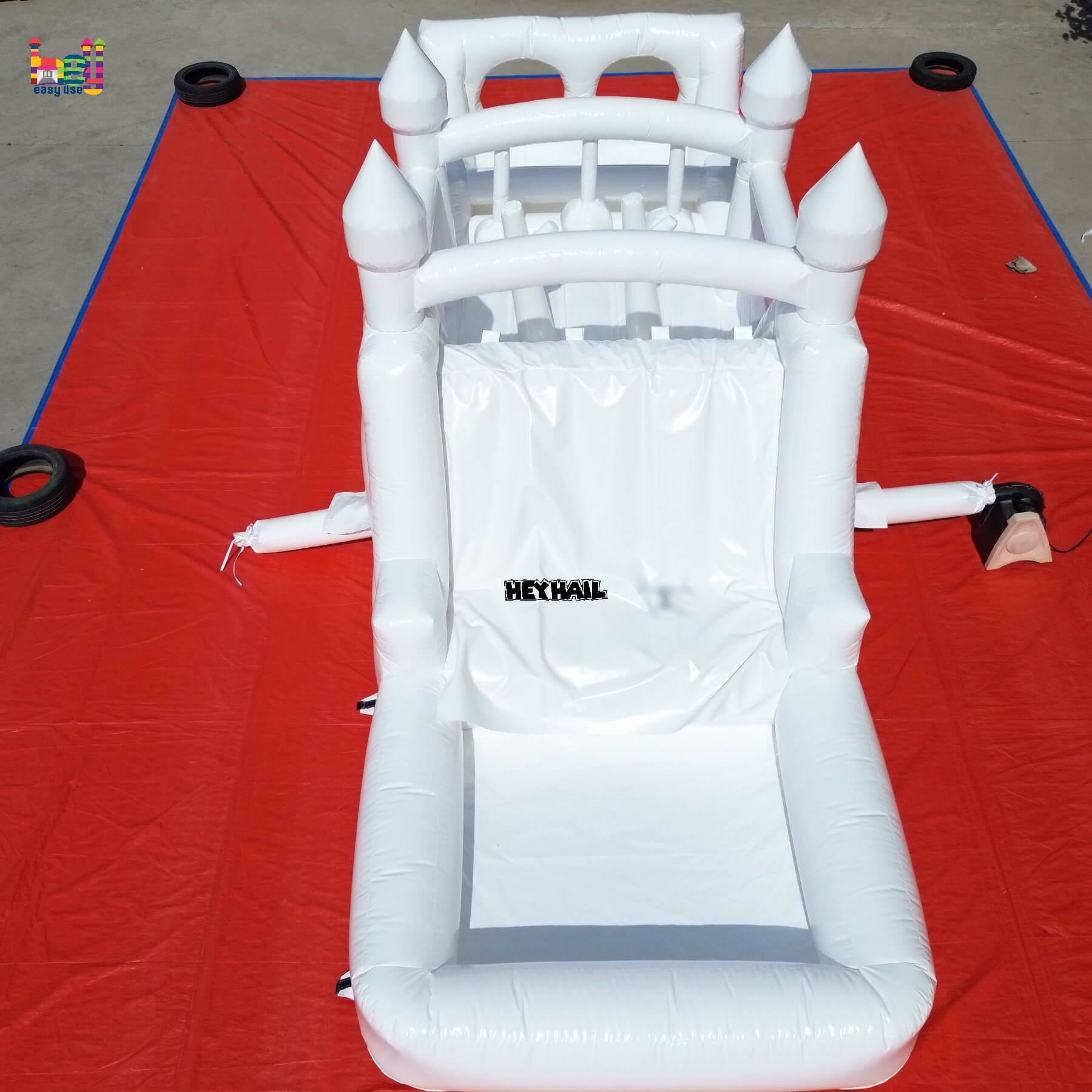 pure white inflatable obstacle course on promotion