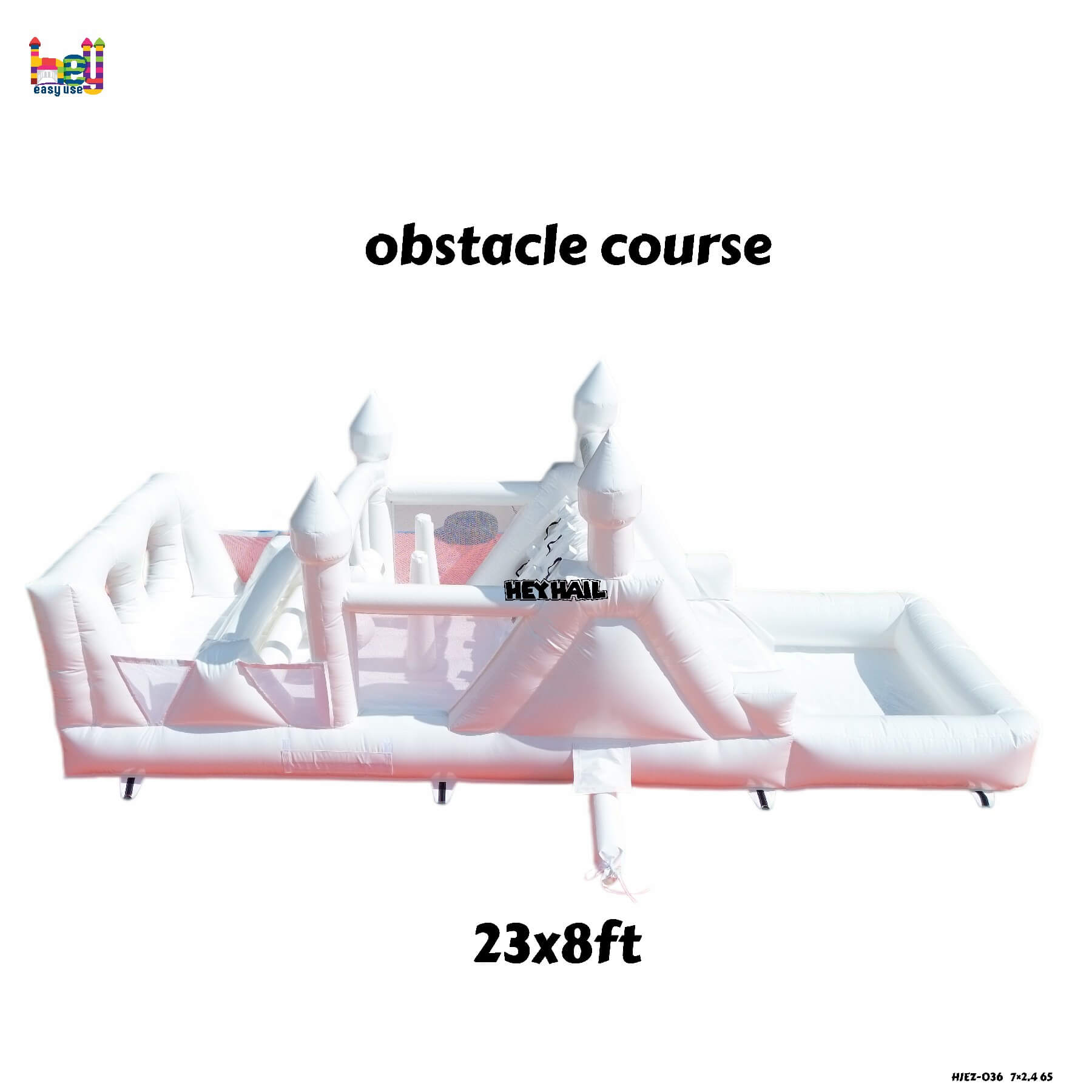 pure white inflatable obstacle course on promotion