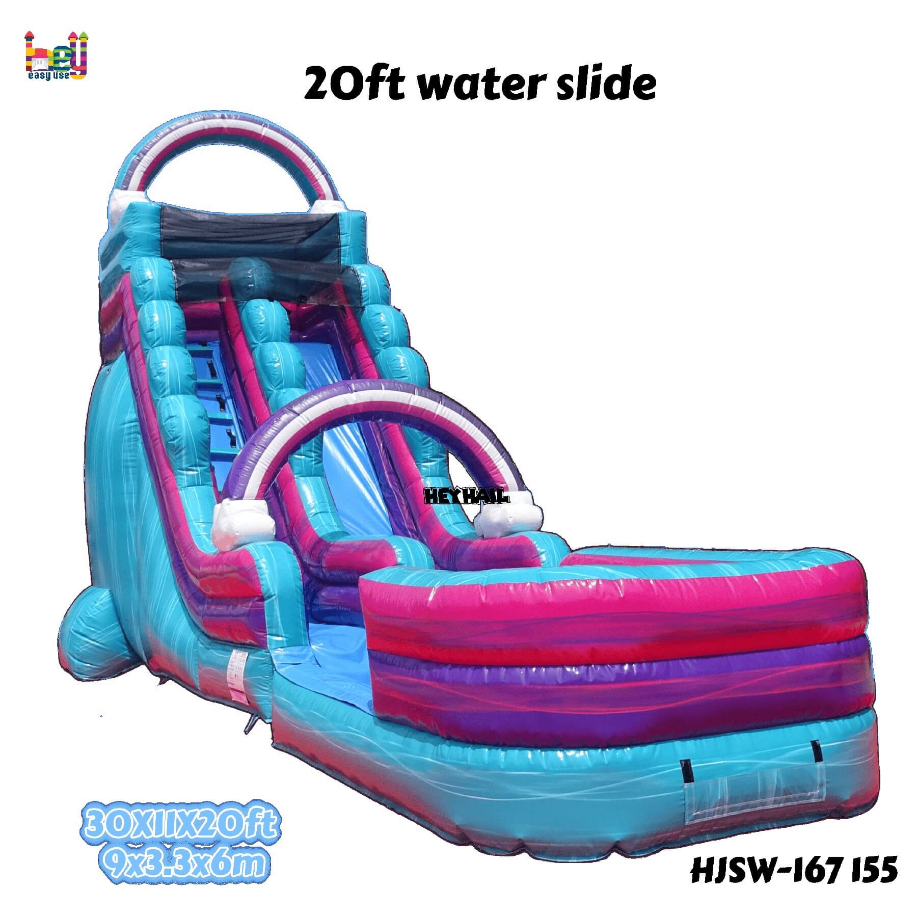 inflatable 20ft water slide commercial PVC