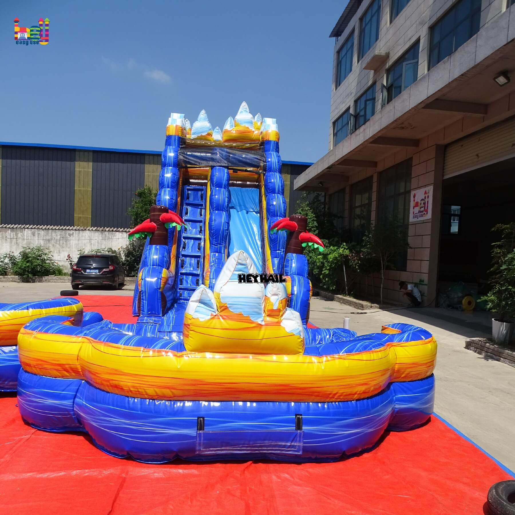 commercial inflatable 18ft water slide for summer fun