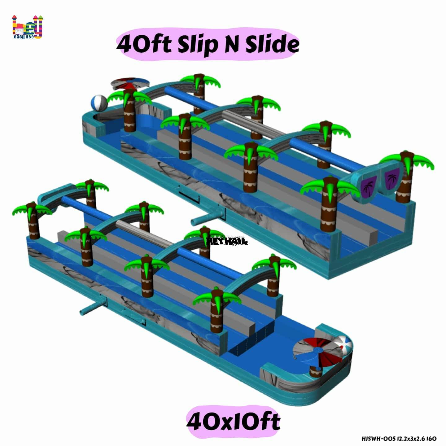 inflatable 40ft slip N slide commercial PVC