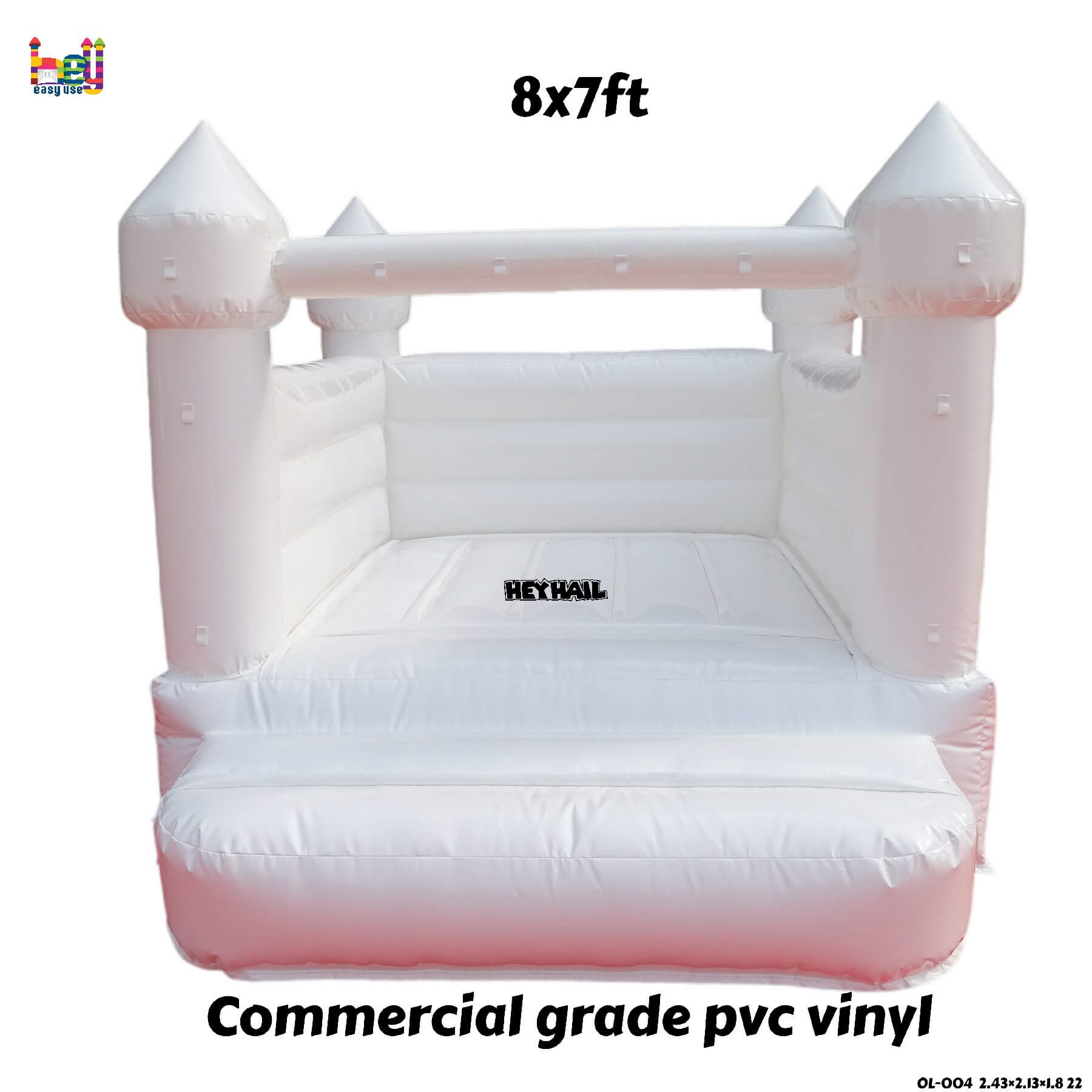 whole sale all white bounce house commercial PVC