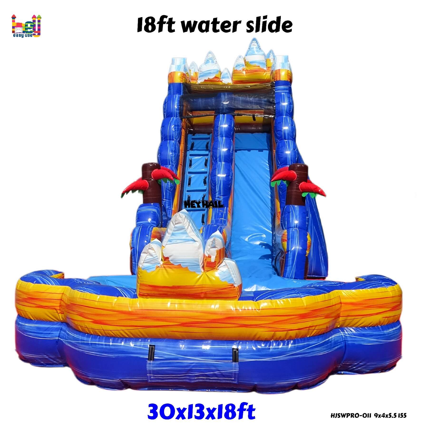 commercial 18ft single lane water slide on sale