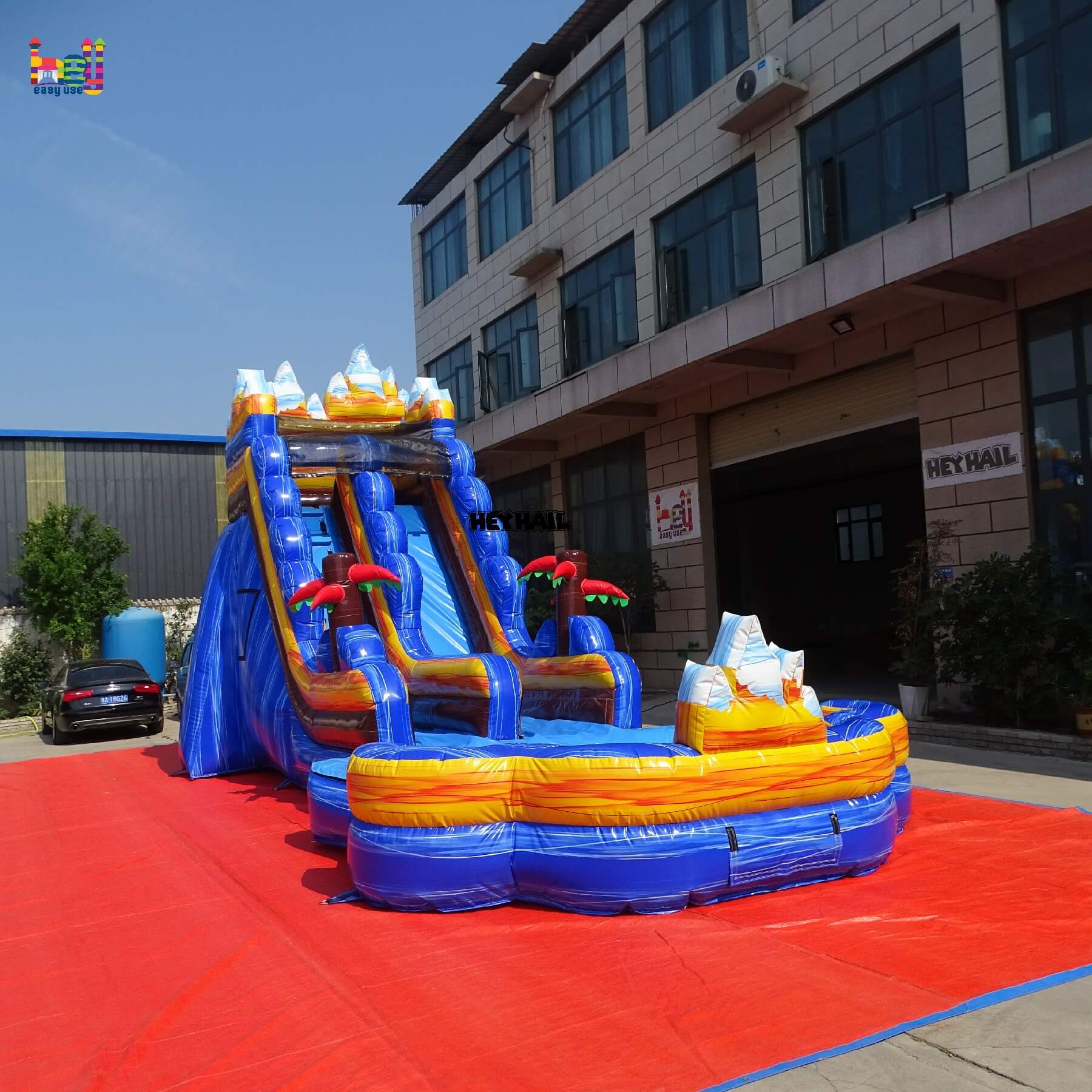 commercial 18ft single lane water slide on sale