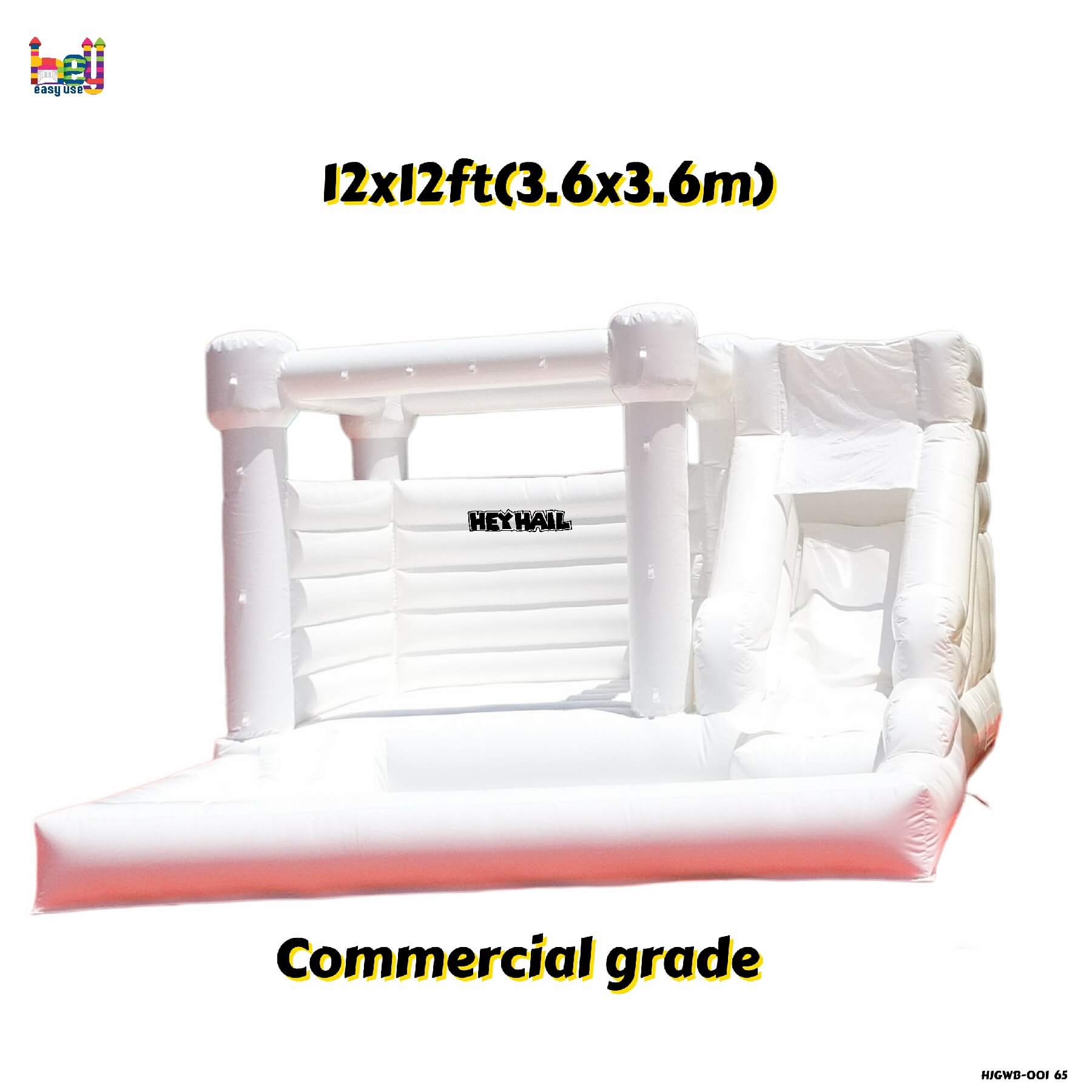 popular inflatable white bounce house with slide and ball pit