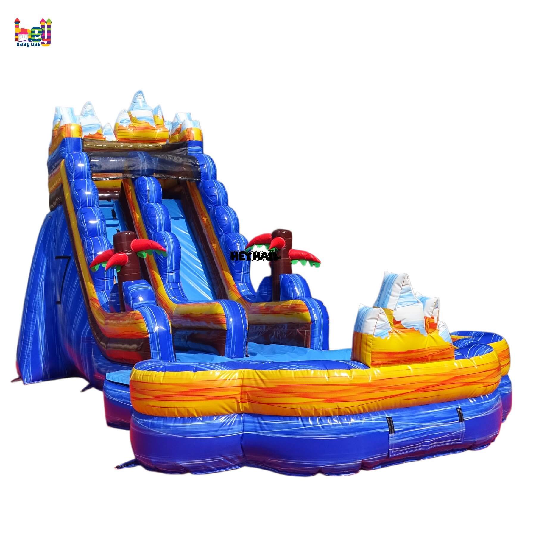 commercial 18ft single lane water slide on sale